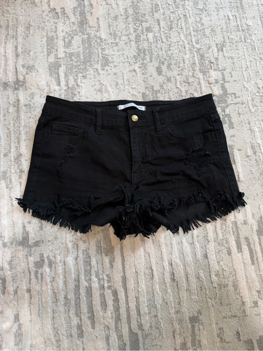 New Klique B Black Distressed Denim Shorts - Women's Frayed Hem